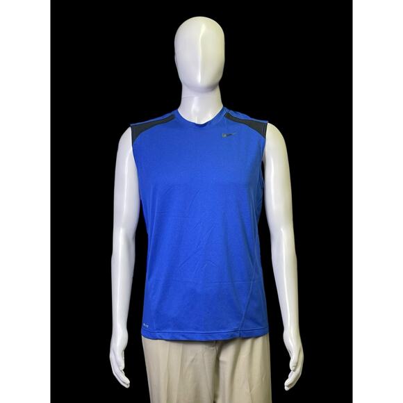 Nike Dri-Fit Blue Activewear Sleeveless Tank Top Shirt Men's Size M Sports - Picture 1 of 7